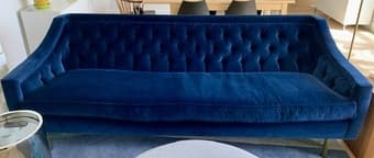 Coco Sofia Dark Blue Velvet Sofa 1