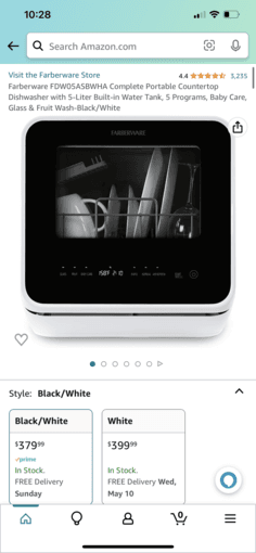 Farberware countertop dishwasher 1