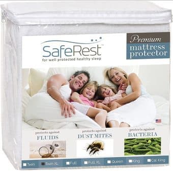 SafeRest TwinXL Mattress Protector - Fitted Mattress Pad Cover 1