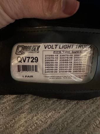 Snow Chains - Quality Chain Corp QV729 - $125 3