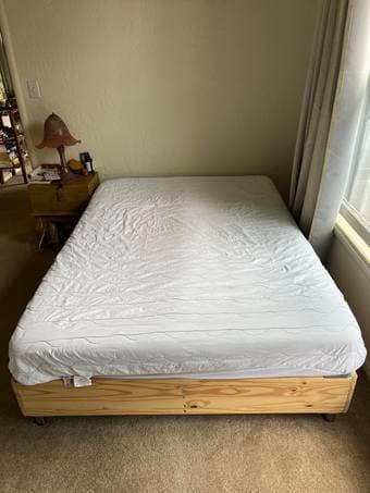 Full size wood bed frame 1
