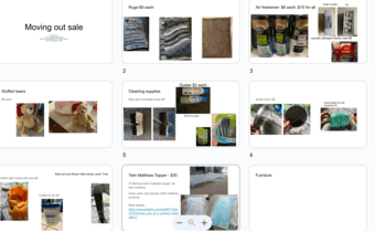 Moving sales: Household items, exercise equipment and kitchenware 1