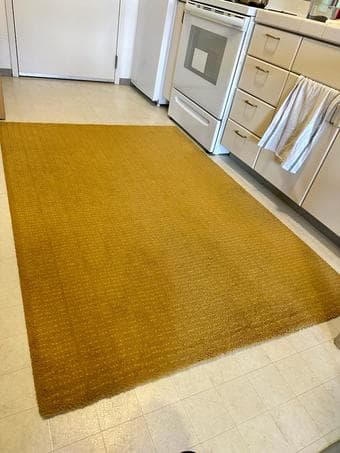 IKEA LANGSTED Rug, low pile, yellow, 4 ' 4 " x 6 ' 5 " 1