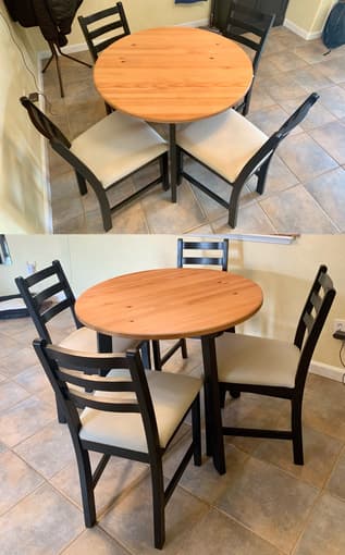 IKEA Gamlared table + 4 Lerhamn chair for sale 1