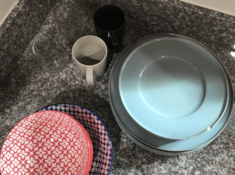 set of west elm plates, bowls and cutlery 2