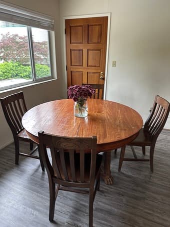 Full oak dining set 1