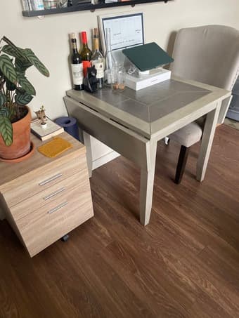 Modern drop-leaf dining table 2