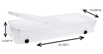 Under-bed wheeled storage box 1
