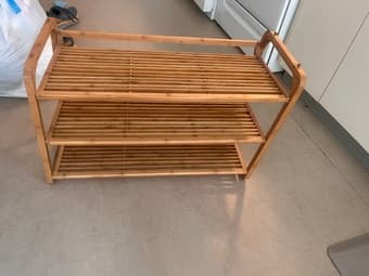 Wooden shoe rack 1