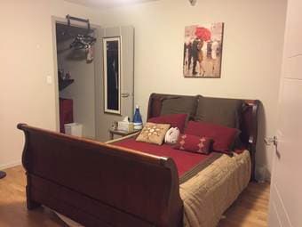 Queen Sleigh bed + Leesa Mattress 1