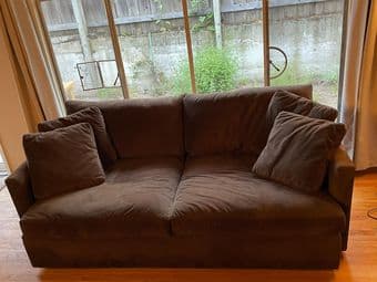 Crate & Barrel Lounge Deep Sofa Couch 93" 2