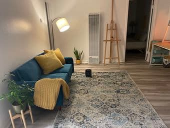 Beautiful teal velvet love seat/ 2-seater couch for sale 2