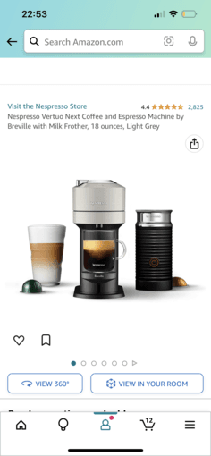 Nespresso vertuo next machine + Milk frother 1