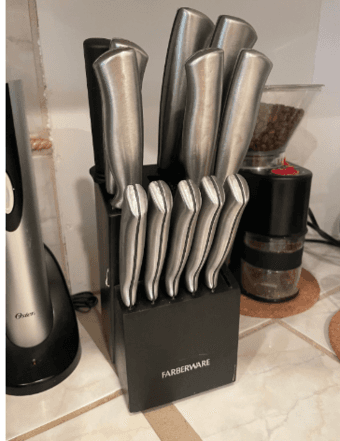Knife set (Farberware, missing scissors) 1