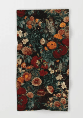 Dark botanical towel set 1
