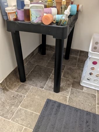 Black plastic shelf organizor 2
