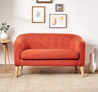 Burnt Orange Loveseat (Mini couch) 3