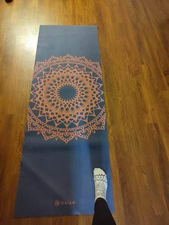 Yoga mat and broom 1