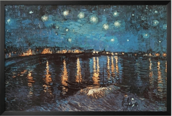 Framed poster of Van Gogh's Starry Night over the Rhone (36"x24") 1