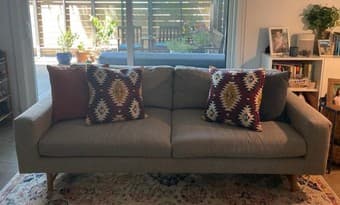 West Elm Grey Sofa 1