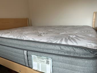 Queen mattress + bedding great condition (<1yr old) 1