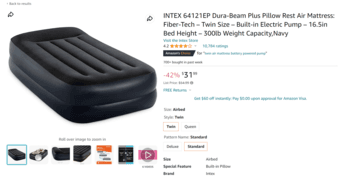 Twin-size air mattress with built-in electric pump 2
