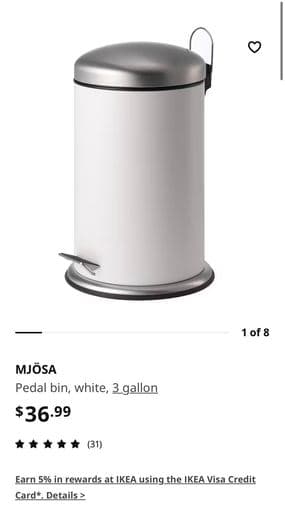 IKEA trash bin 3 gallon 1