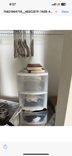 Plastic storage shelves 1