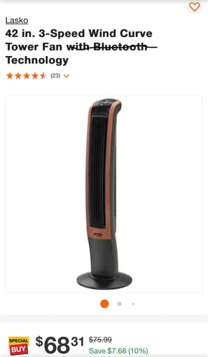 Lasko TOWER FAN 1