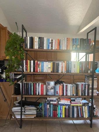 Industrial Design Bookshelf with metal frame (Los Altos) 1