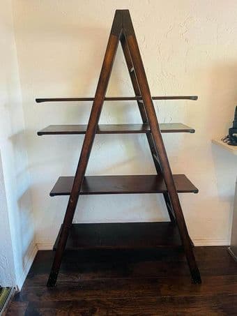 Triangular Hardwood Bookshelf - Space-Saving and Stylish! 1