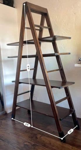 Triangular Hardwood Bookshelf - Space-Saving and Stylish! 2