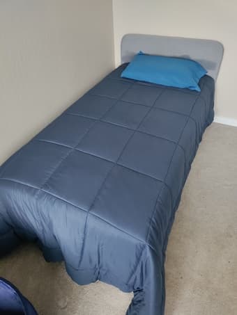 Twin size bed from Ikea (bed frame + mattress + cover) 1