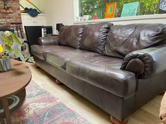 4 person brown leather couch 3