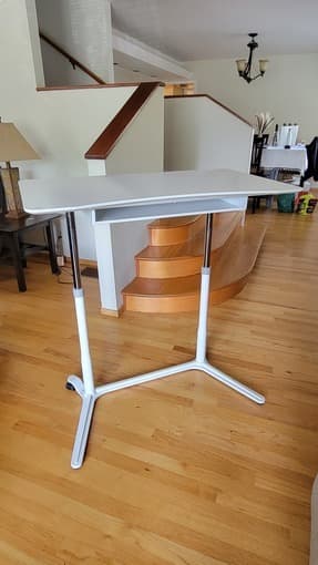 White standing desk (Container Store) 2