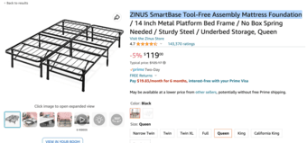 queen frame and/or mattress 1