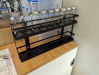 pantry storage, organizer; spice jars 3