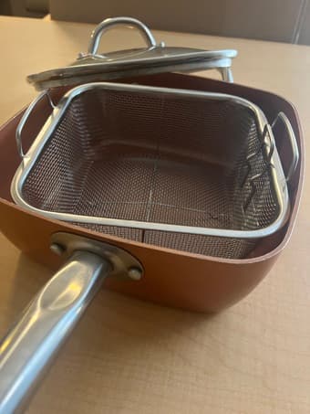 All in One Pan, Copper Chef, 9.5-Inch Nonstick Deep Square 1