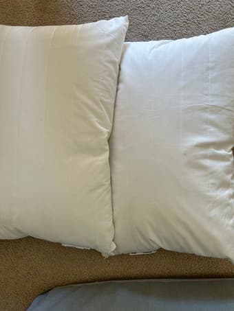 Hemnes queen bed, mattress, and pillows 3