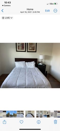 Queen bedframe with headboard and drawers 1