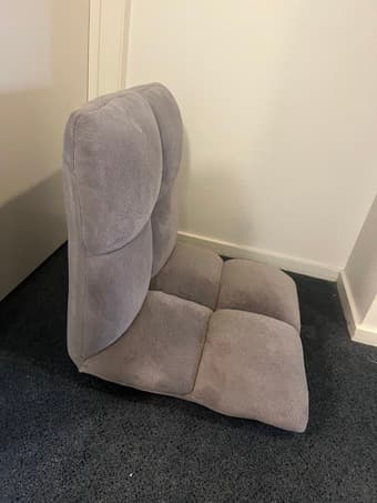 Floor Chair with Back Support (grey) 1