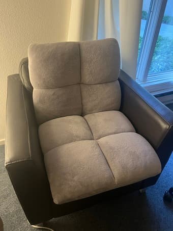 Floor Chair with Back Support (grey) 2