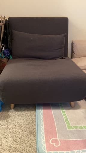 Gray Convertible Sofa Chair Bed- $80 1