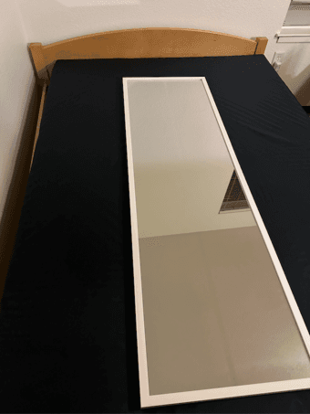 Floor mirror with white frame 1