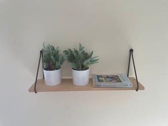 Wood Wall Shelf with Hanging Wire 1