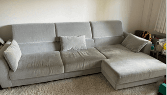 IKEA SLATORP L shaped, dark grey couch 1