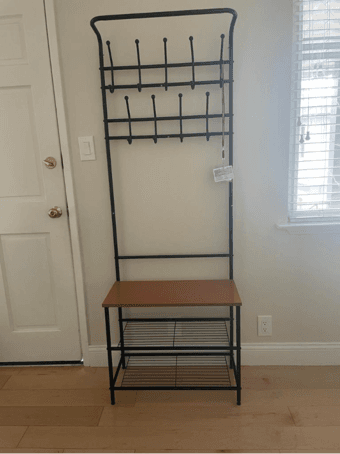 Coat and shoe rack 1