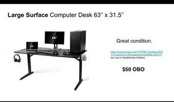 Large Surface Computer Desk 1