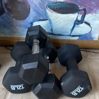 Two Sets If Dumbells- 8 Lbs And 12 Lbs 1