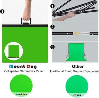 UNUSED - Collapsible Green Screen, 1.52x2M (bought $150,selling $30) 2